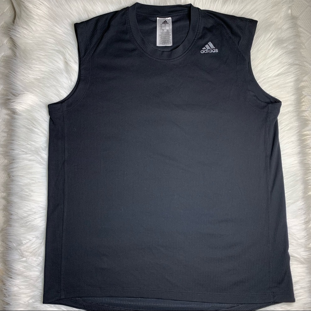 Adidas Mens Sleeveless Black Athletic Shirt Size Large